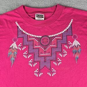 Vtg 90s Arizona T Shirt Mens Large Pink Native American Indian Tultex